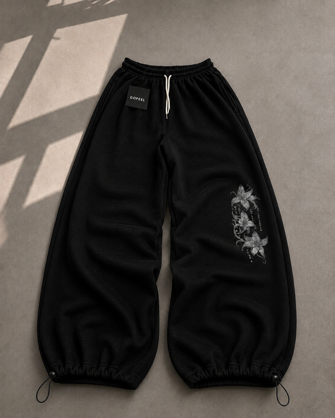 Flower Baggy Kalıp Unisex Eşofman Altı