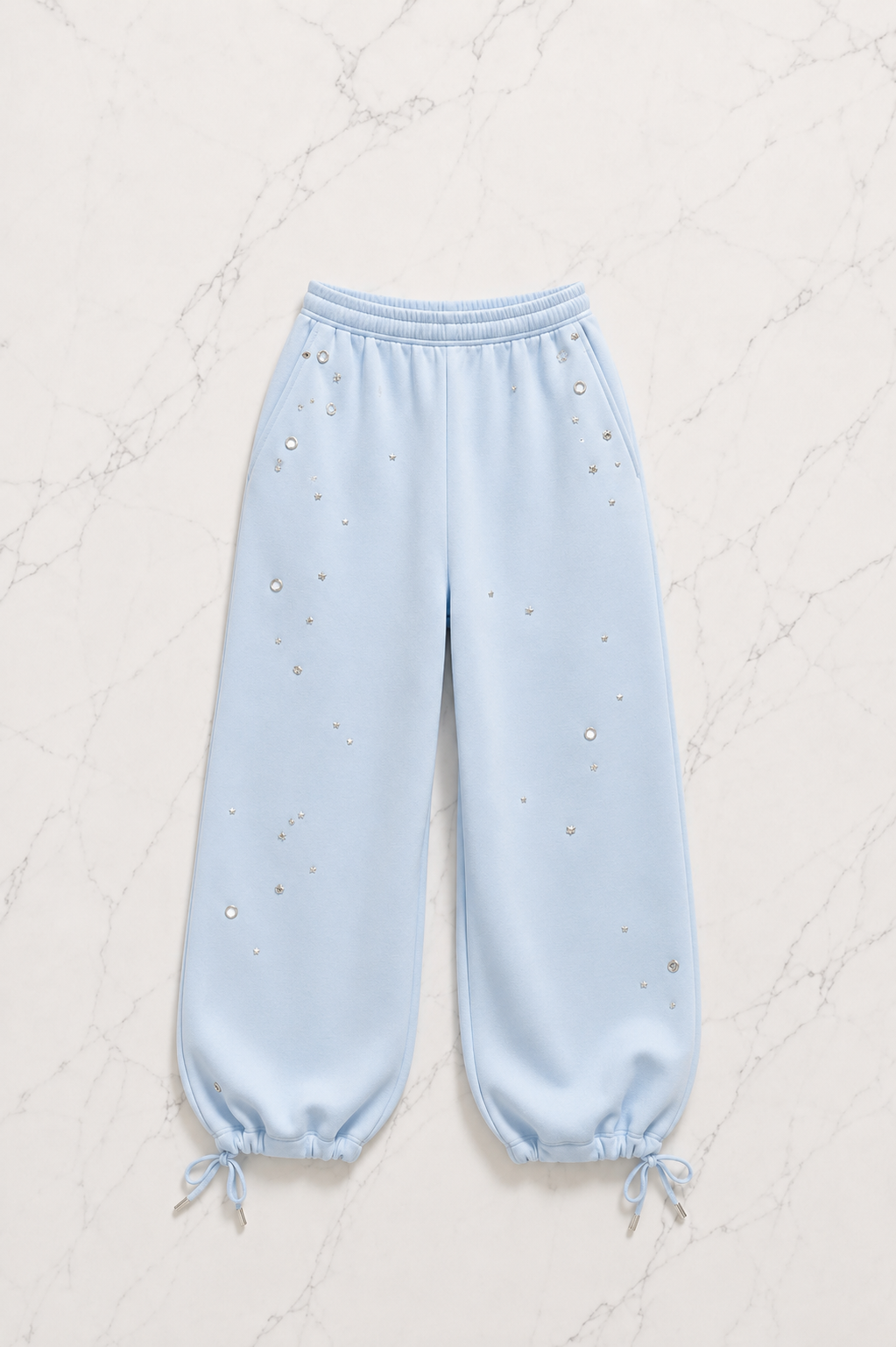 Glithch Eyelet Oversize Blue Eşofman Takımı