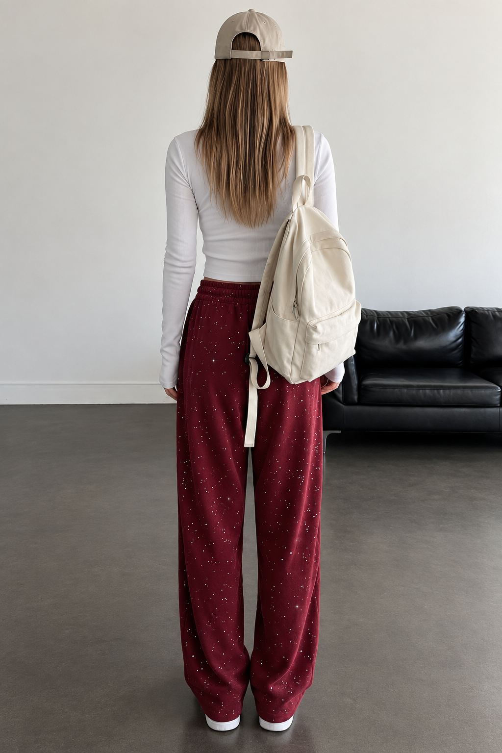 Glow Simli Baggy Unisex Eşofman Altı