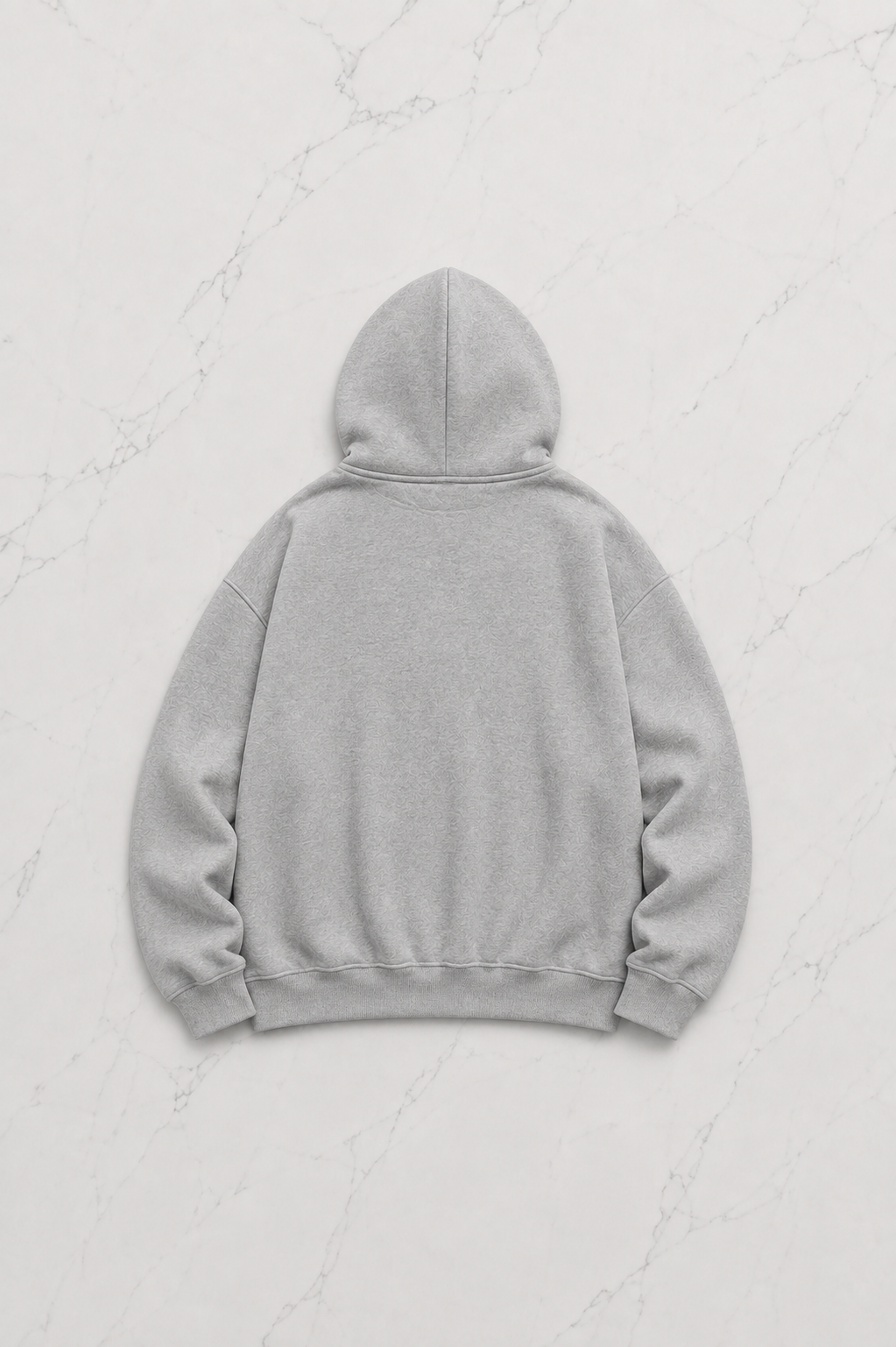 Gofeel Baskılı Premium Oversize Gri Unisex Hoodie