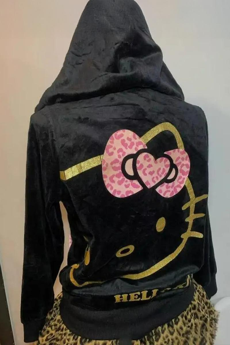Gold Hello Kitty Kapüşonlu Sweatshirt