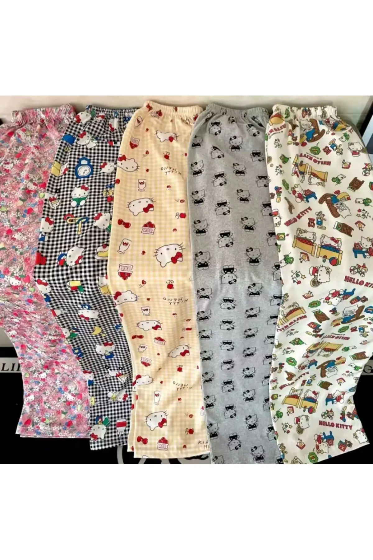Gri Hello Kitty Detail Unisex Pijama
