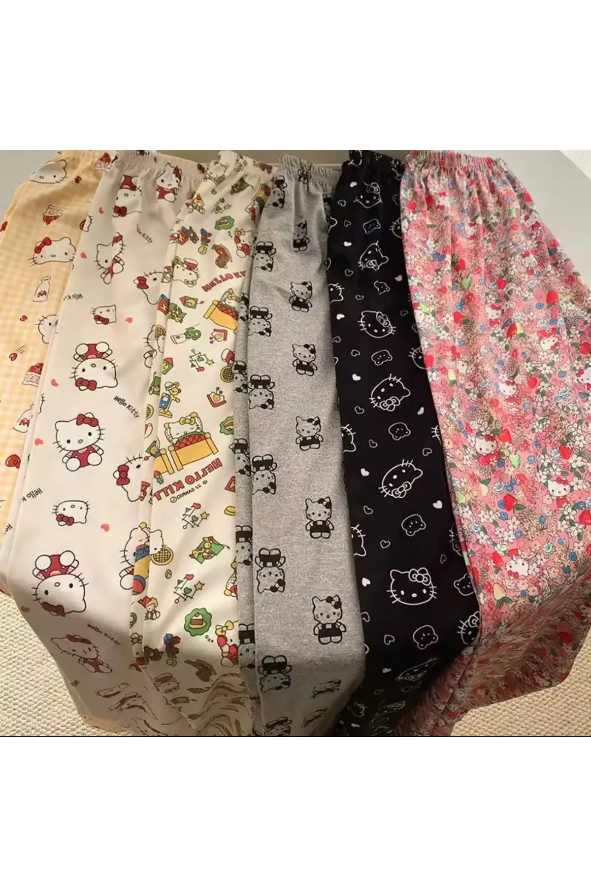 Gri Hello Kitty Detail Unisex Pijama