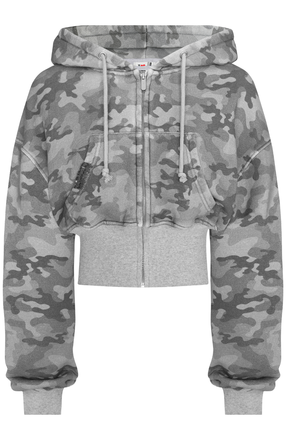 Gri Kamuflaj Baggy Alt Üst Eşofman Takımı ( 3 İplik Şardonlu)