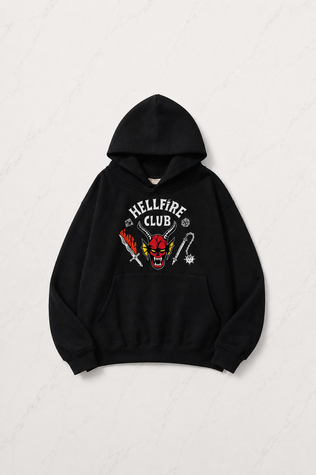 HellFire Detail Oversize Unisex Sweatshirt