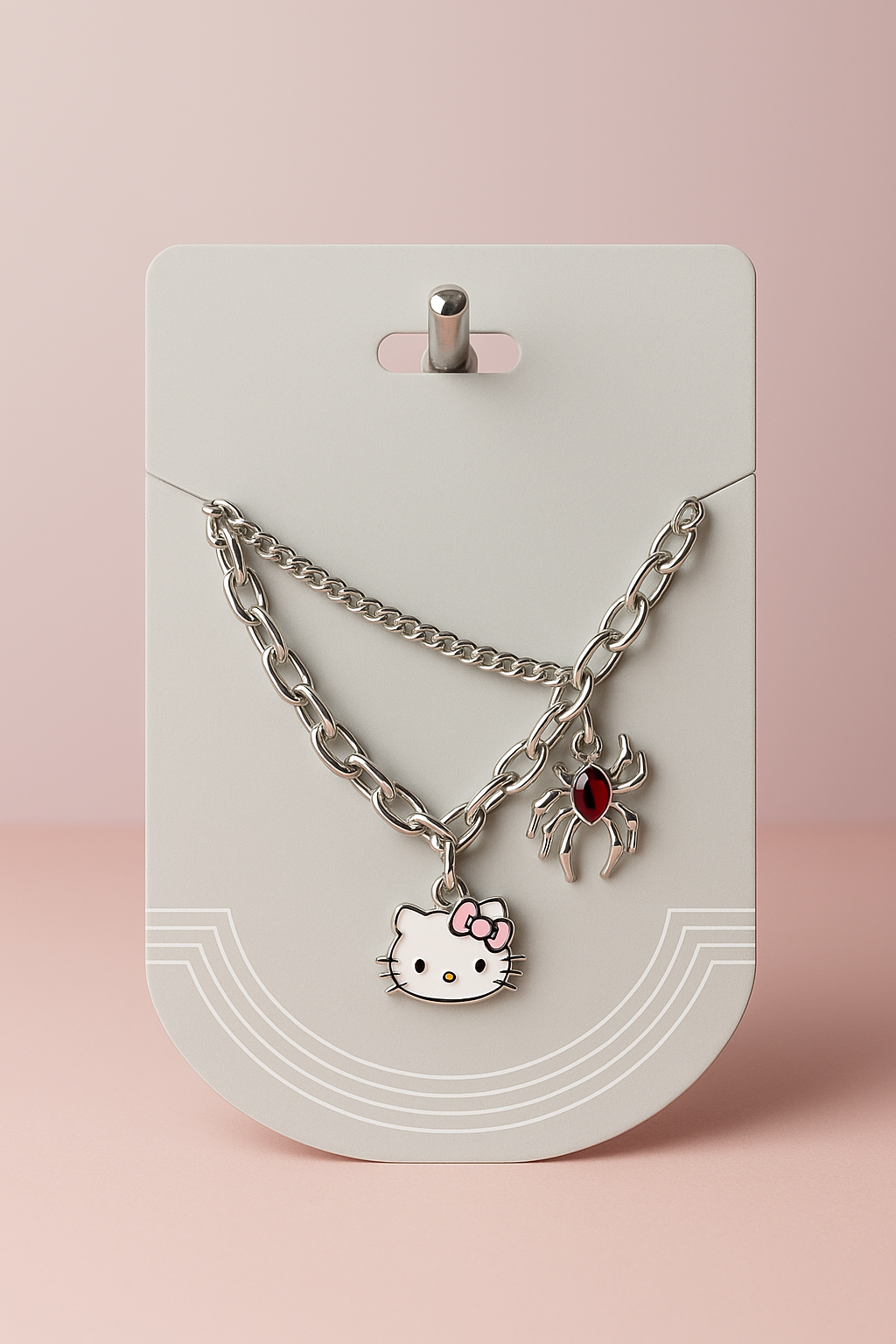 Hello kitty & Spider Red Kolye