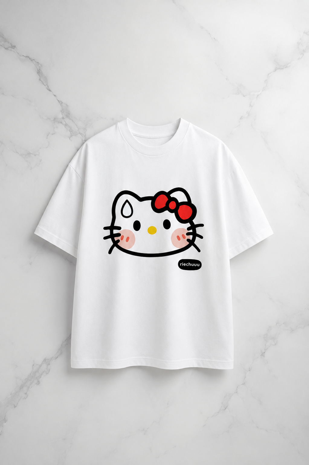 (Kadın) Şaşkın Kitty Oversize Unisex T-shirt