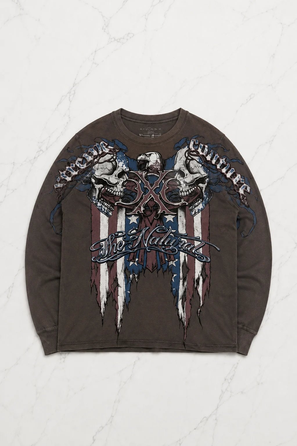 Kahverengi Xtreme Couture Eagle USA Unisex Sweatshirt