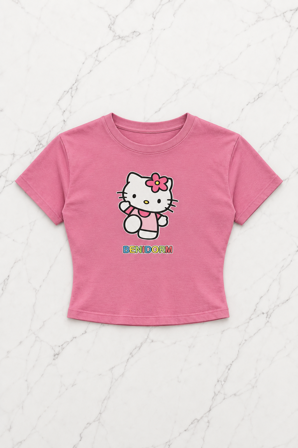 Kemer Boy Hello Kitty BenıDorm Baskılı Crop Bluz