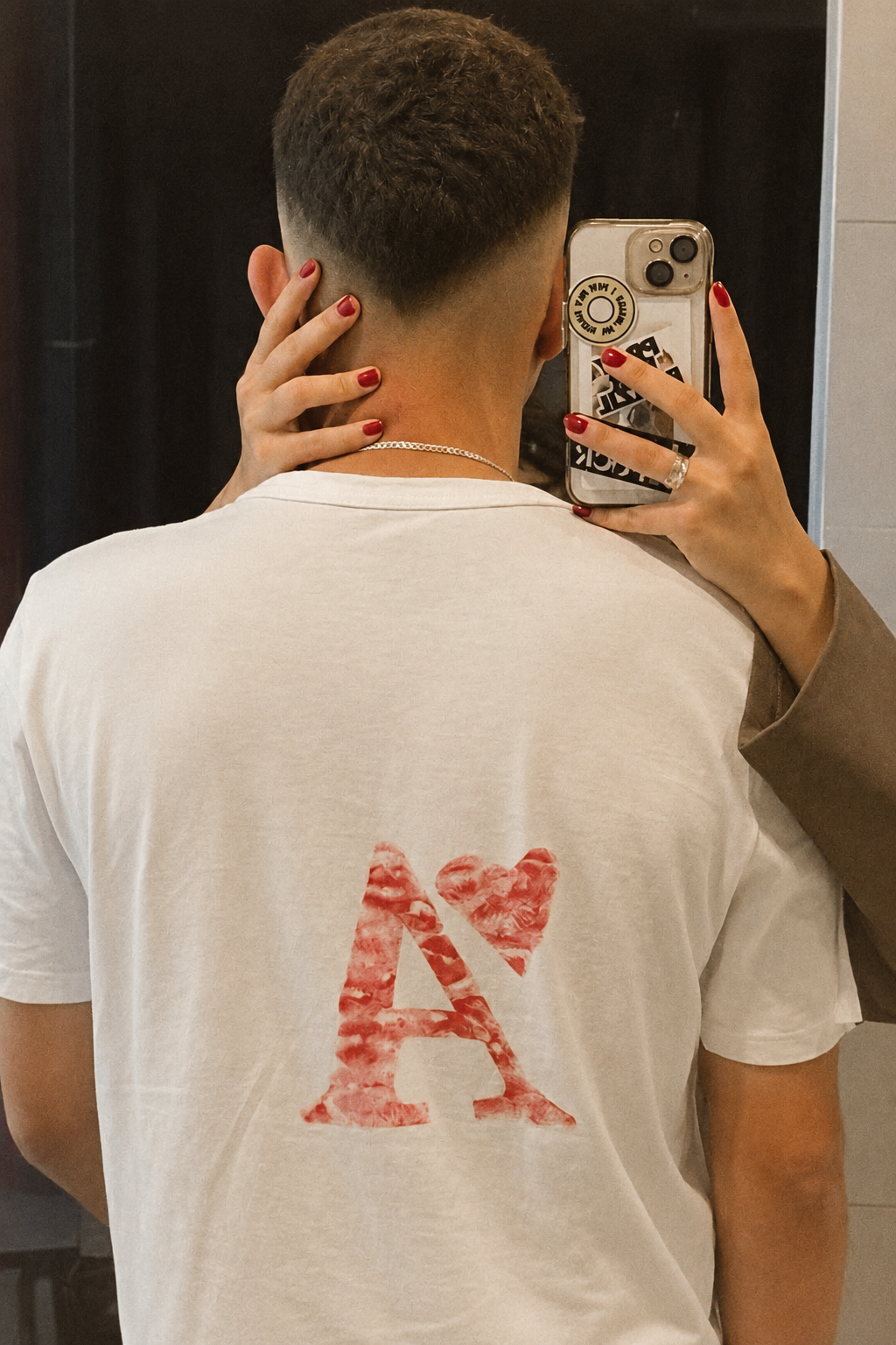 Kiss Design A Kalp Detaylı Oversize T-shirt