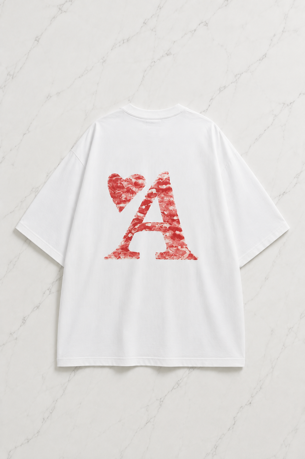 Kiss Design A Kalp Detaylı Oversize T-shirt