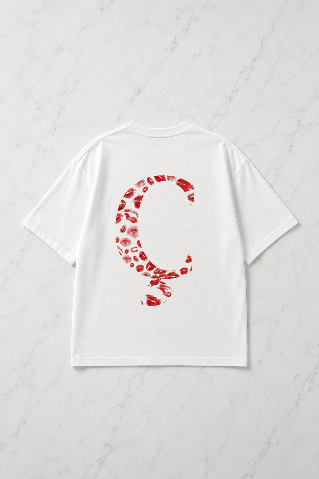 Kiss Design Ç Harfi Oversize T-shirt