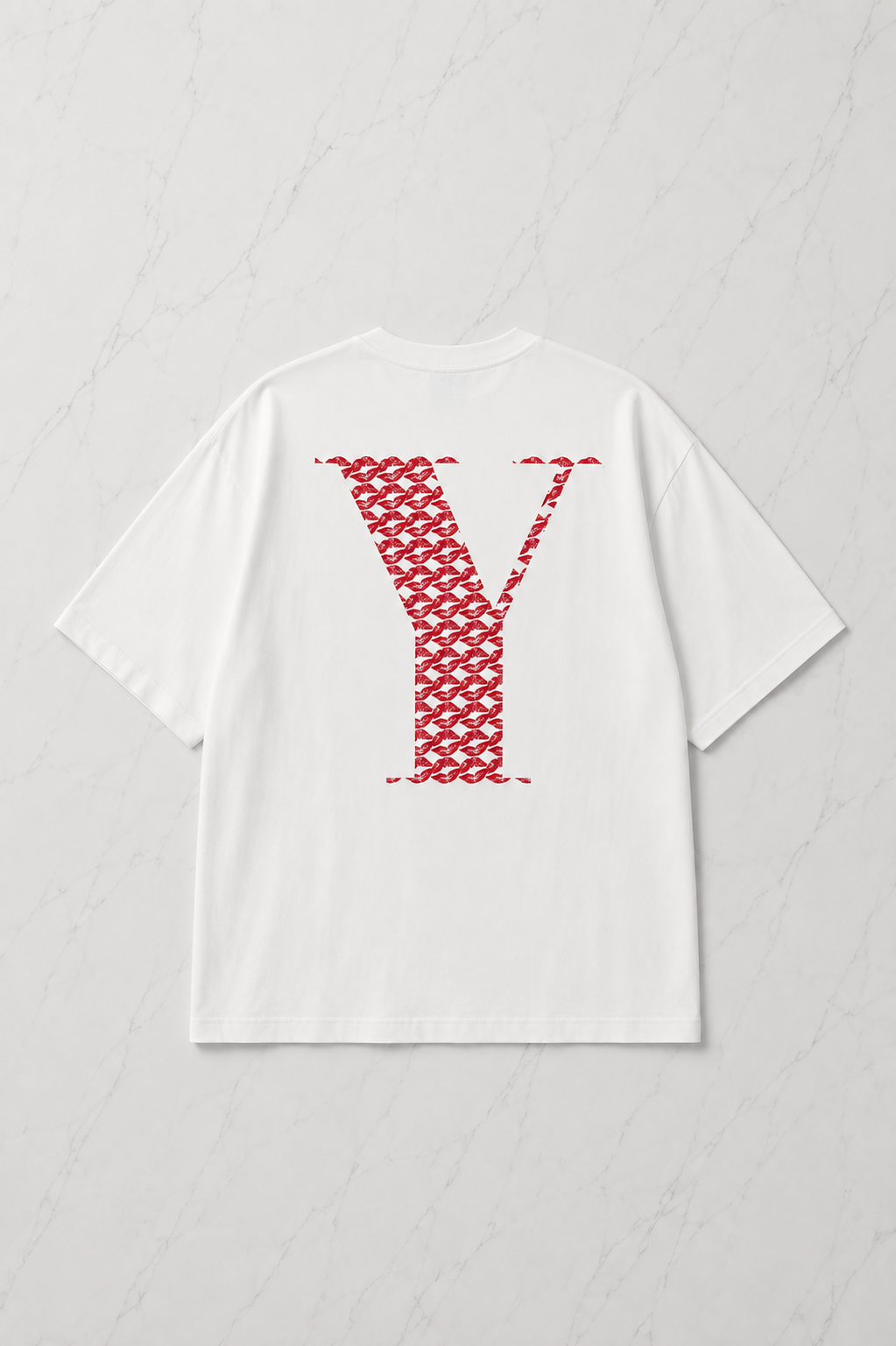 Kiss Design Y Harfi Oversize T-shirt