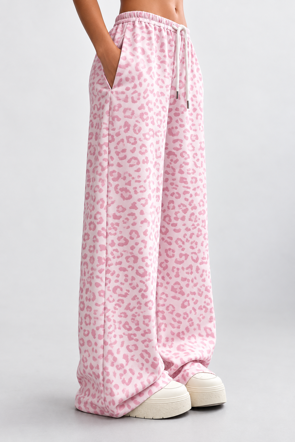 Kiss Leopar Desenli Baggy Eşofman Altı