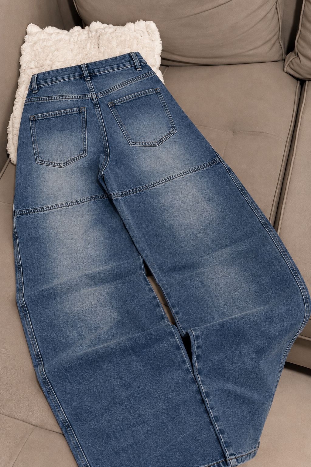 Mavi Angel Baby Parlak Taşlı Baggy Pantolon