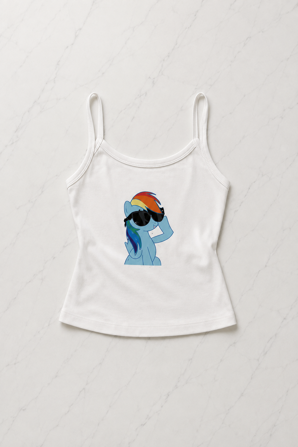 Mavi My Little Pony Rarity Desenli Şık Alt Üst Kısa Takım