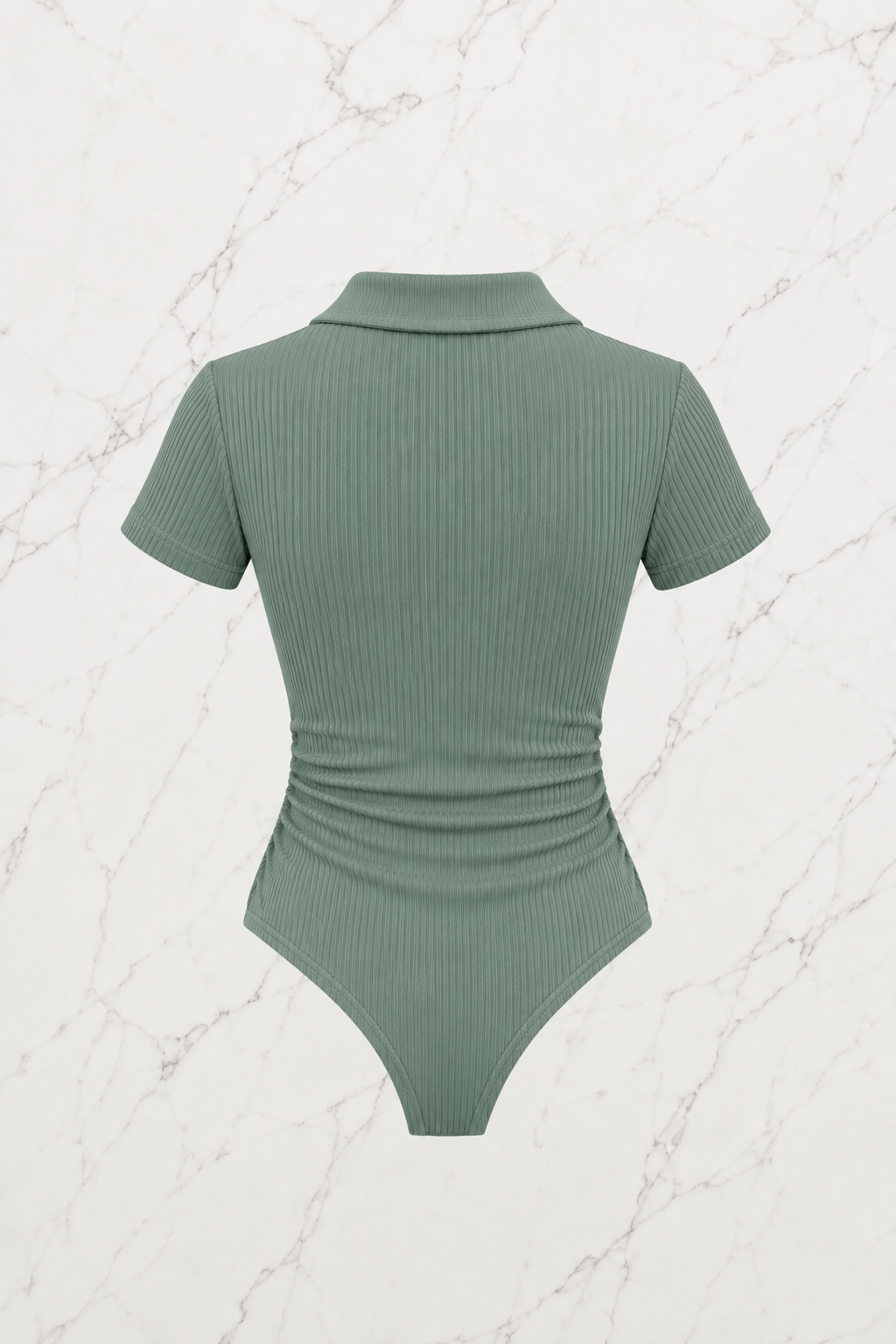 Mint Yeşili Polo Yaka Fitilli Likralı Premium Zıbın