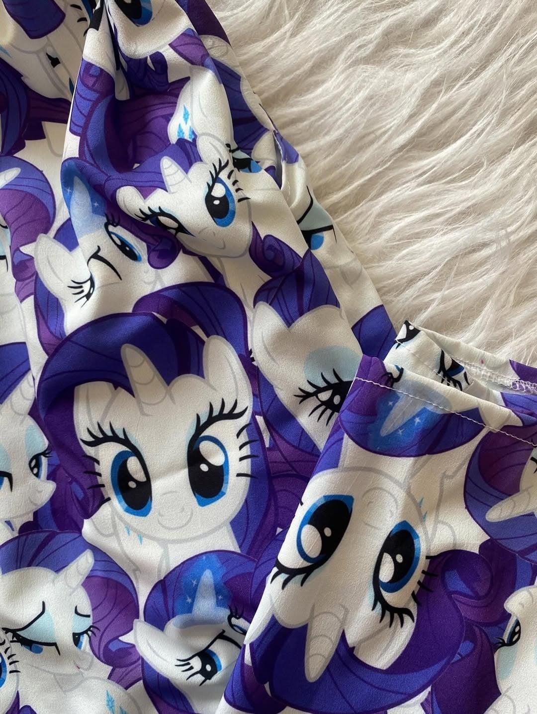 Mor My Little Pony Rainbow Dash Desenli Şık Alt Üst Takımı