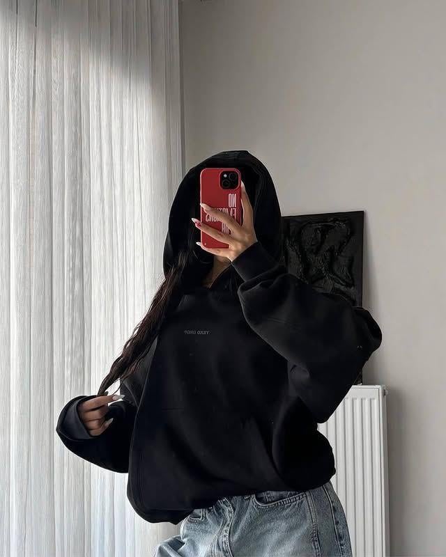 Noch Paradise Siyah Unisex Baggy Hoodie