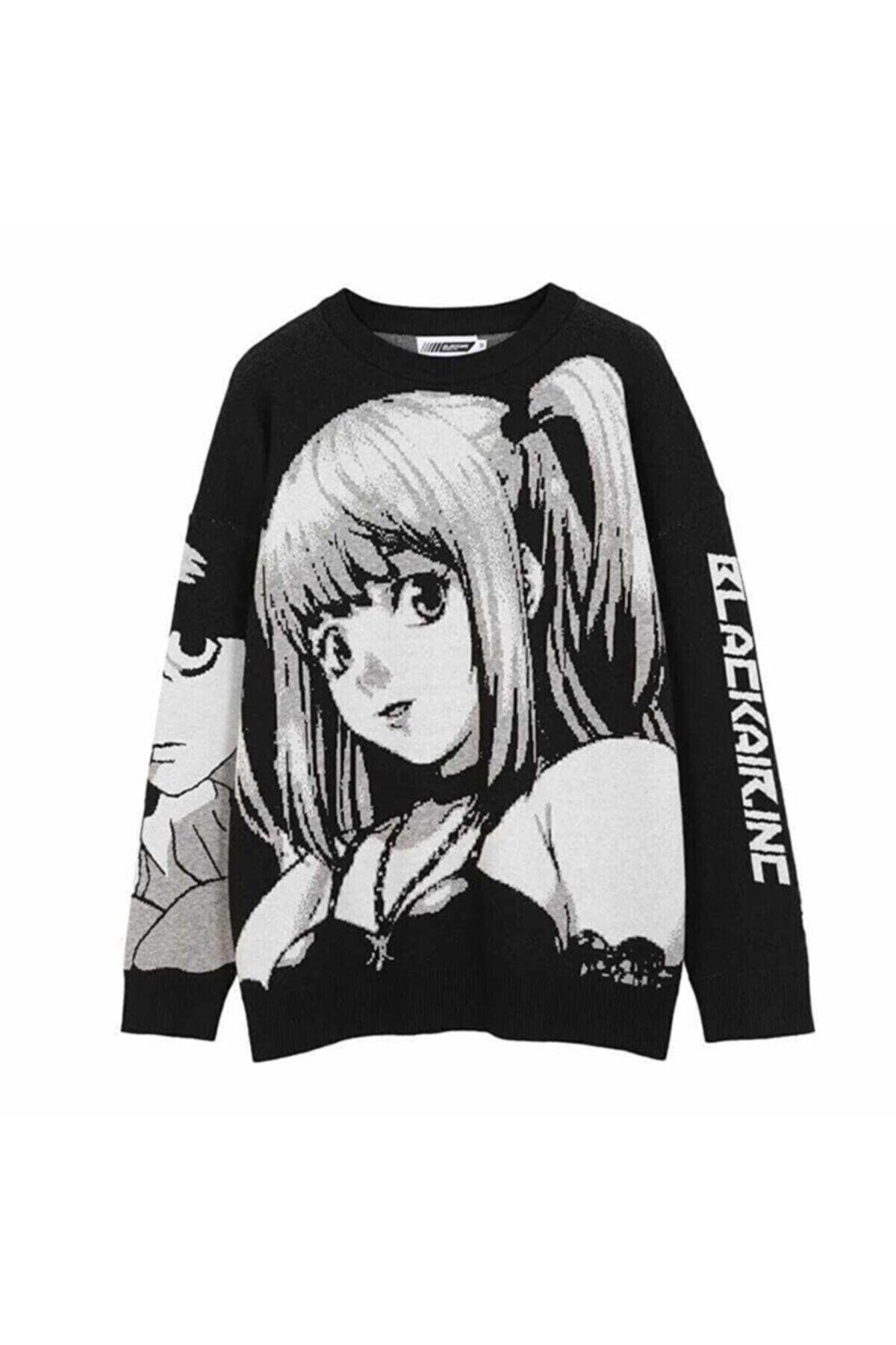Outlet Anime Girl Oversize Unisex Triko Kazak