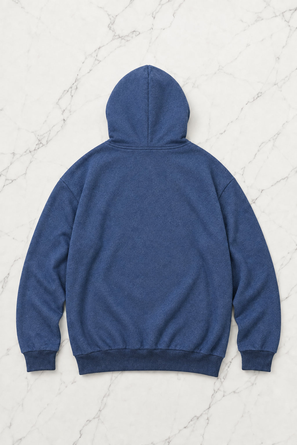Outlet Mavi Düz Hoodie