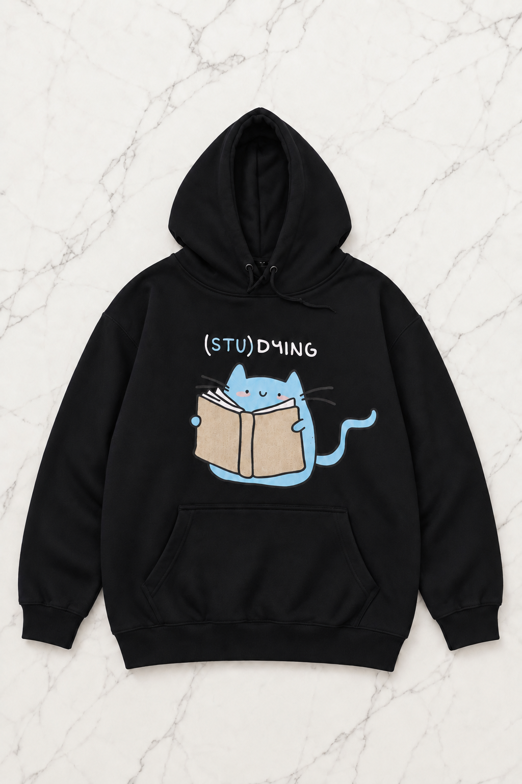 Outlet Stu Siyah Hoodie