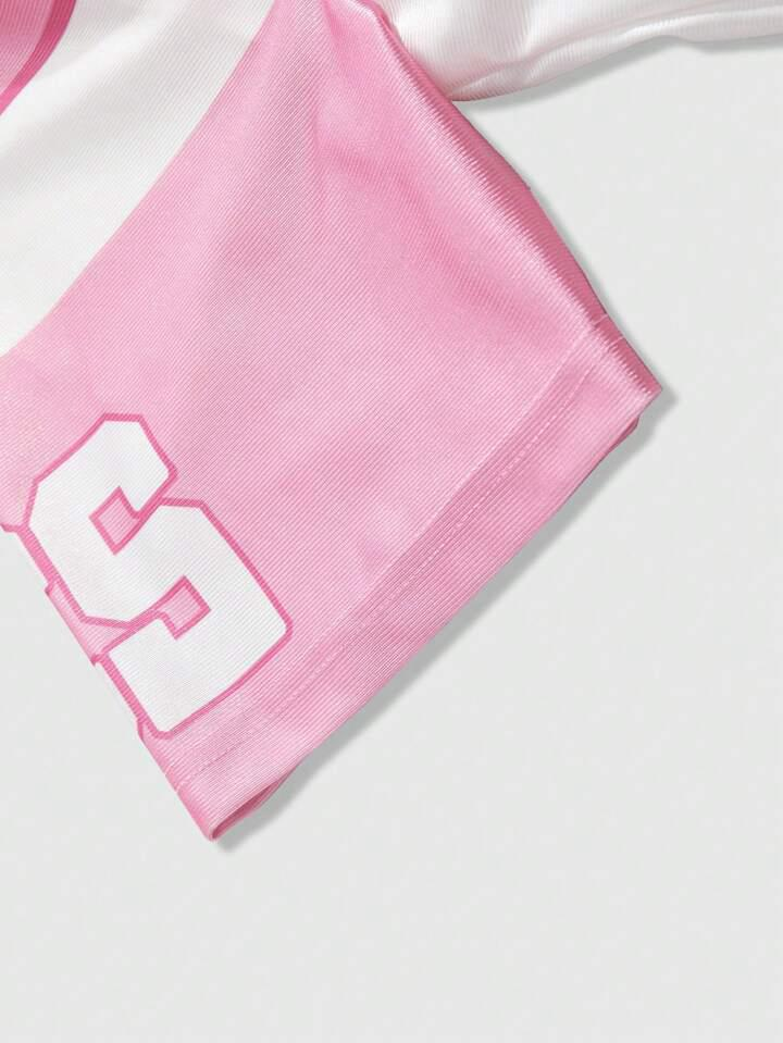 Pembe California 23 Baskılı Jersey Kısa Kol Forma