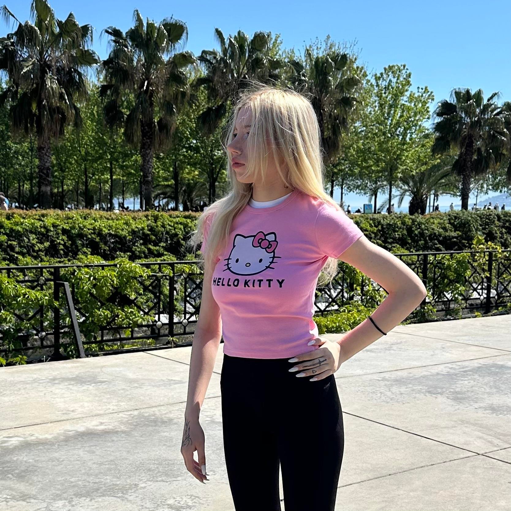 Pink Hello Kitty Crop Top