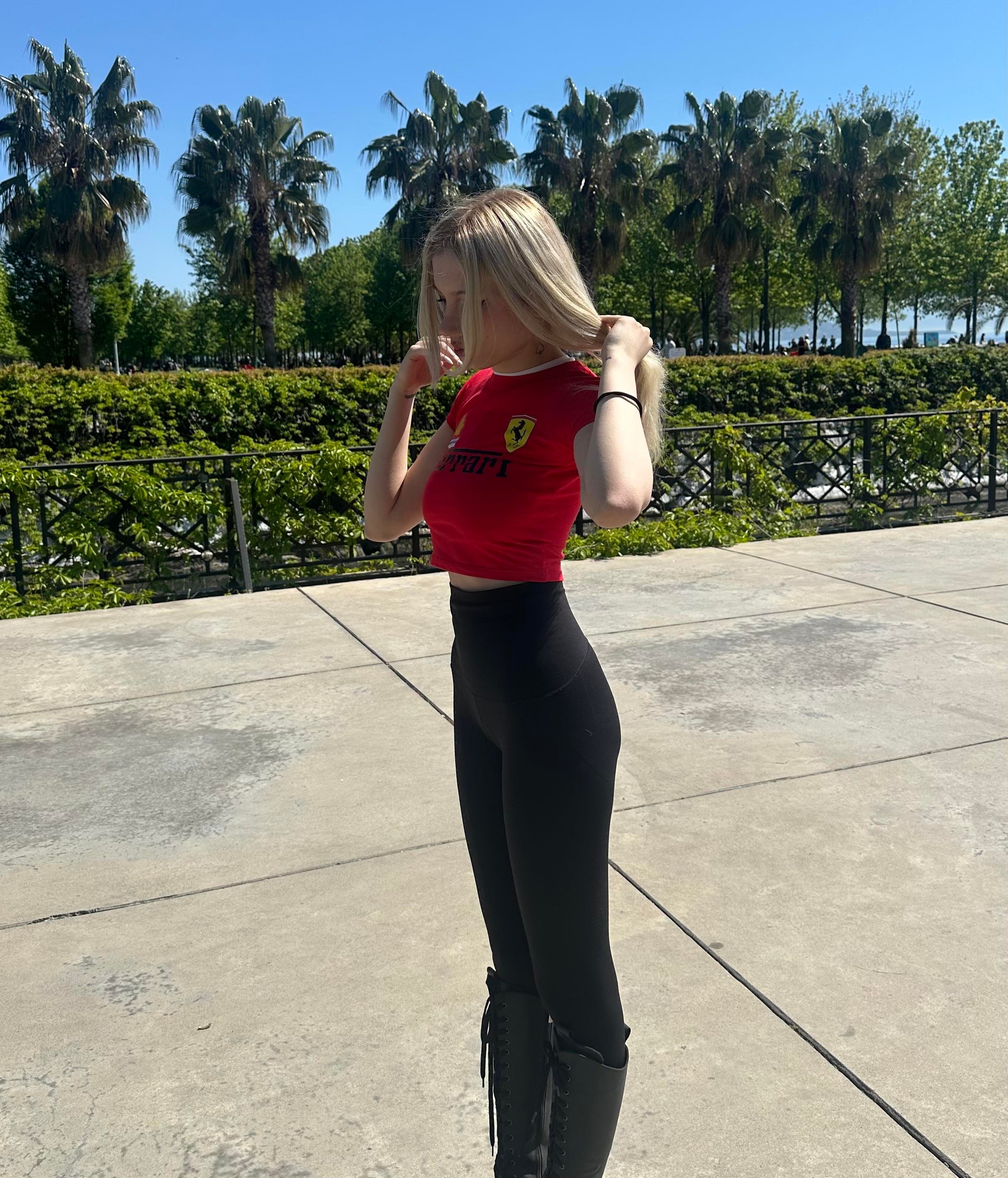 Red Ferrari Crop Top