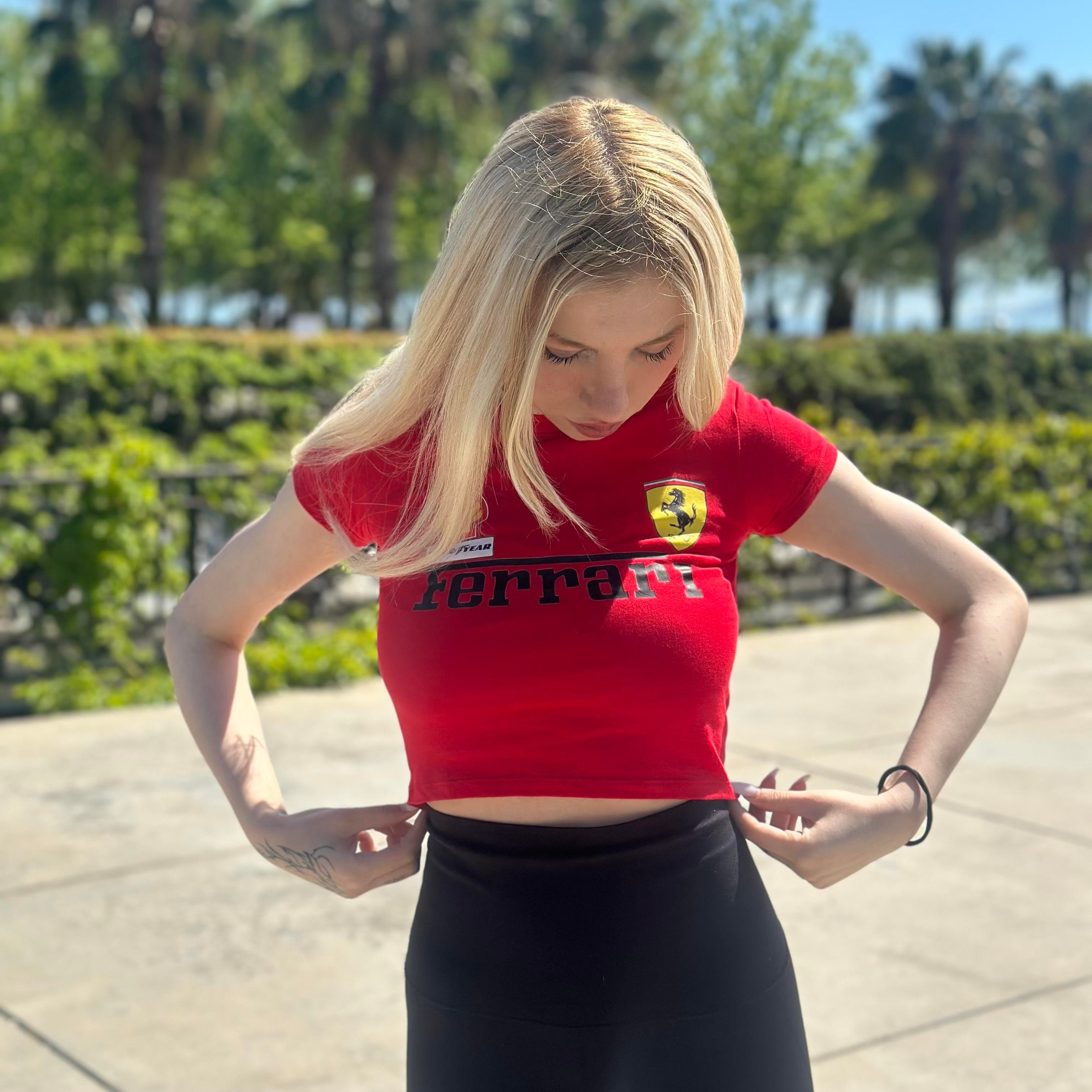 Red Ferrari Crop Top