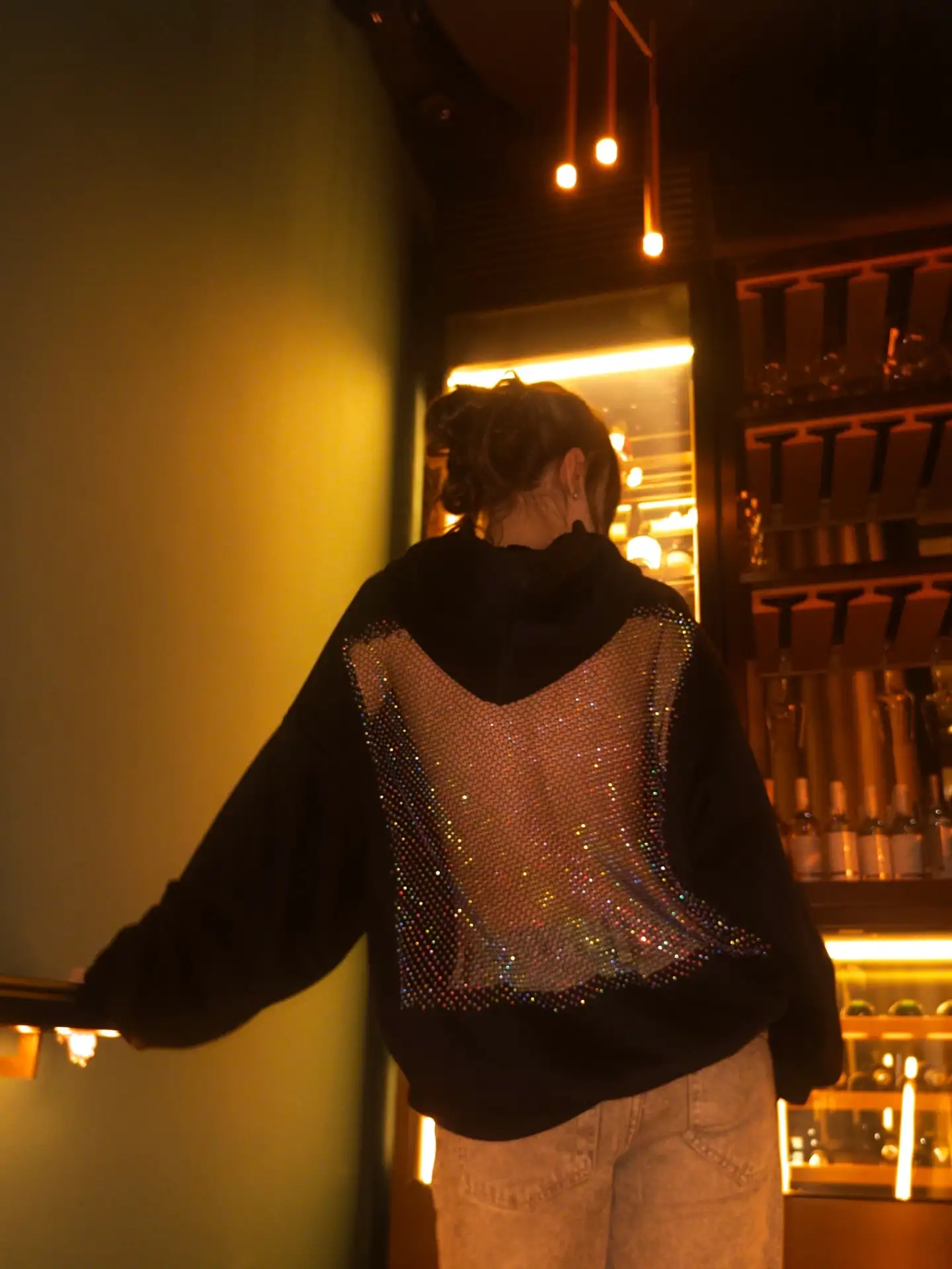 Siyah Crystal Vision Sweatshirt