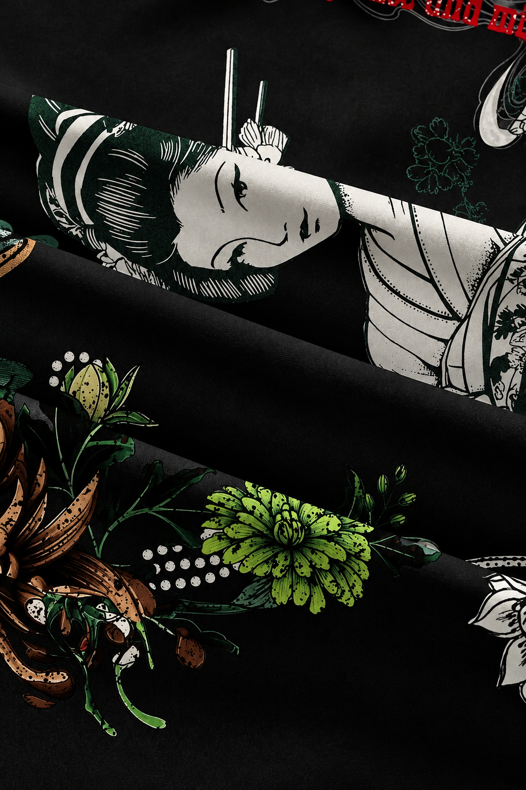 Siyah Flower And Tiger Detaylı Avant Dijital Baskı Eşofman Altı