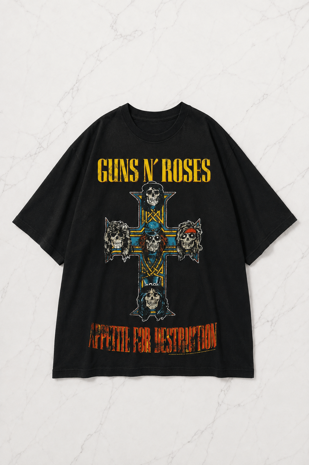 Siyah Guns N' Roses Appetite for Destruction Unisex T-shirt