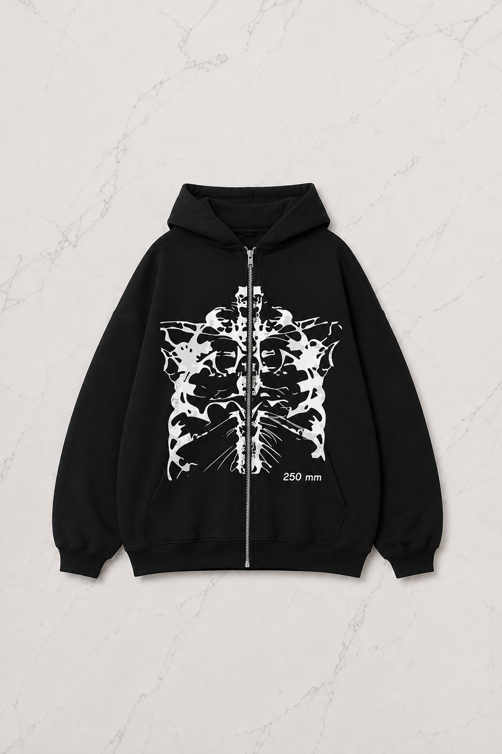 Skeleton Detail Oversize Unisex Sweatshirt