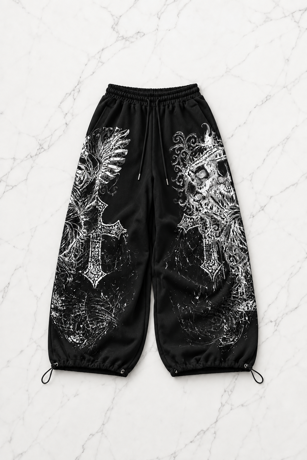 Skull Head Detaylı Baggy Unisex Eşofman Altı