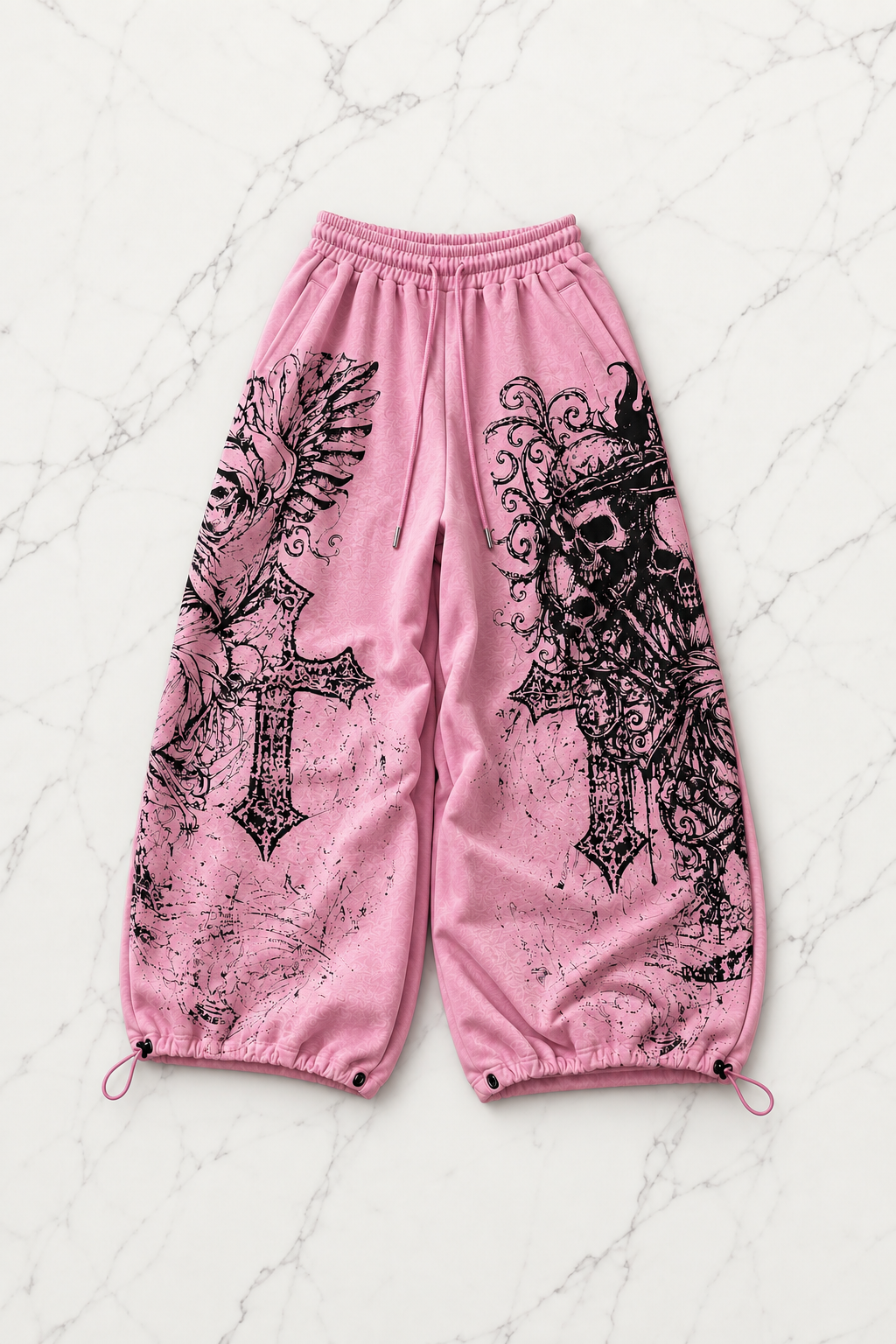 Skull Head Detaylı Baggy Unisex Eşofman Altı