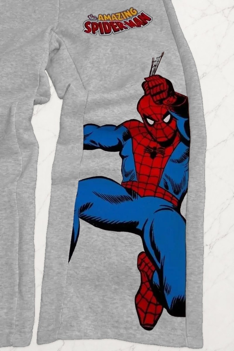 Spider-Man Baskılı Gri Eşofman Altı