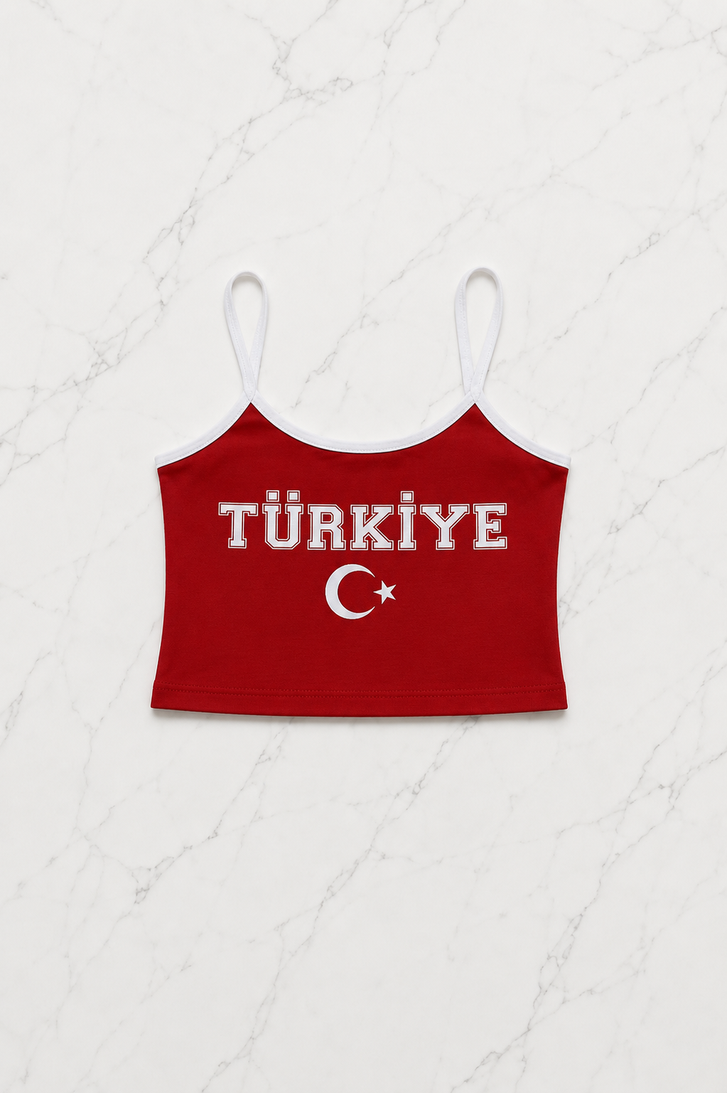 Türkiye Temalı Askılı Bluz Şort Takım