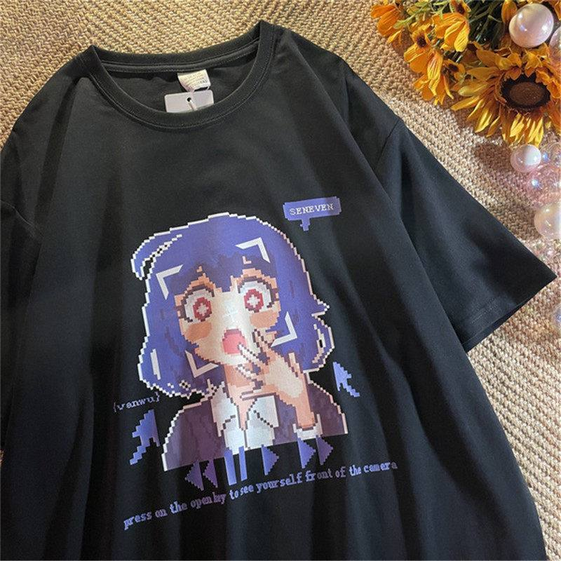 Venwu Yess On The Detaylı Oversize Unisex Siyah T-shirt