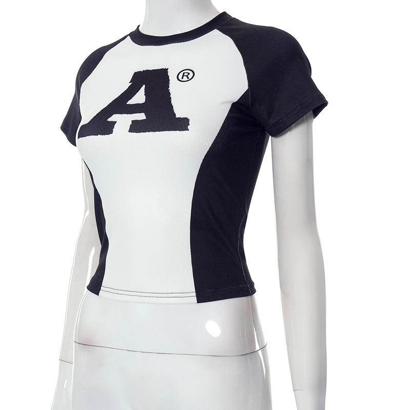 Y2k '' A'' Design Tech Crop Top
