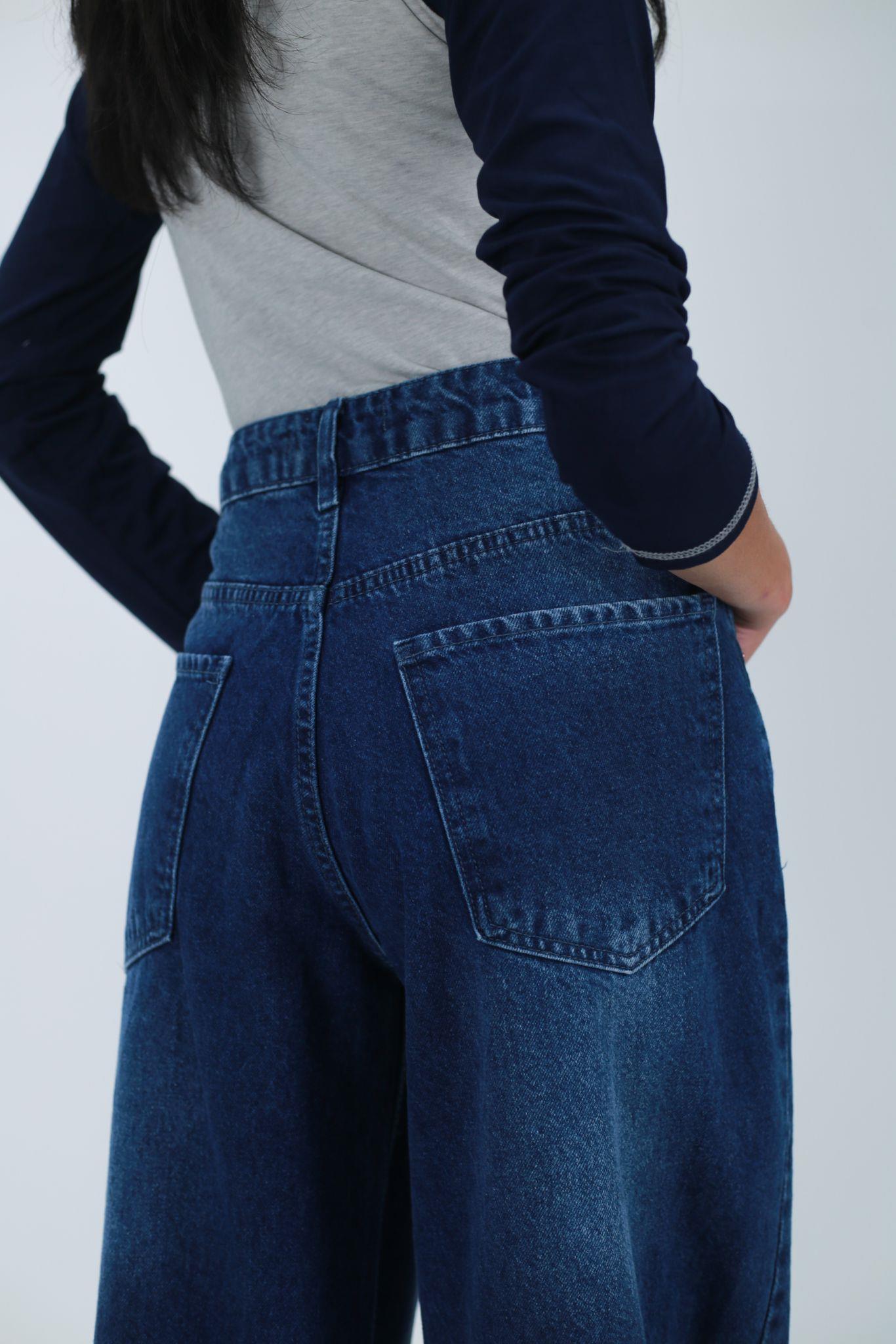 Y2k Extra Mavi Baggy Unisex Yıkamalı Pantolon