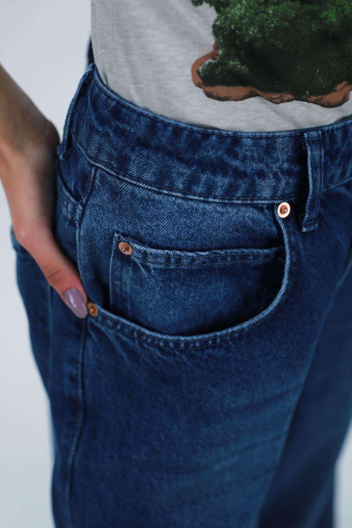 Y2k Extra Mavi Baggy Unisex Yıkamalı Pantolon