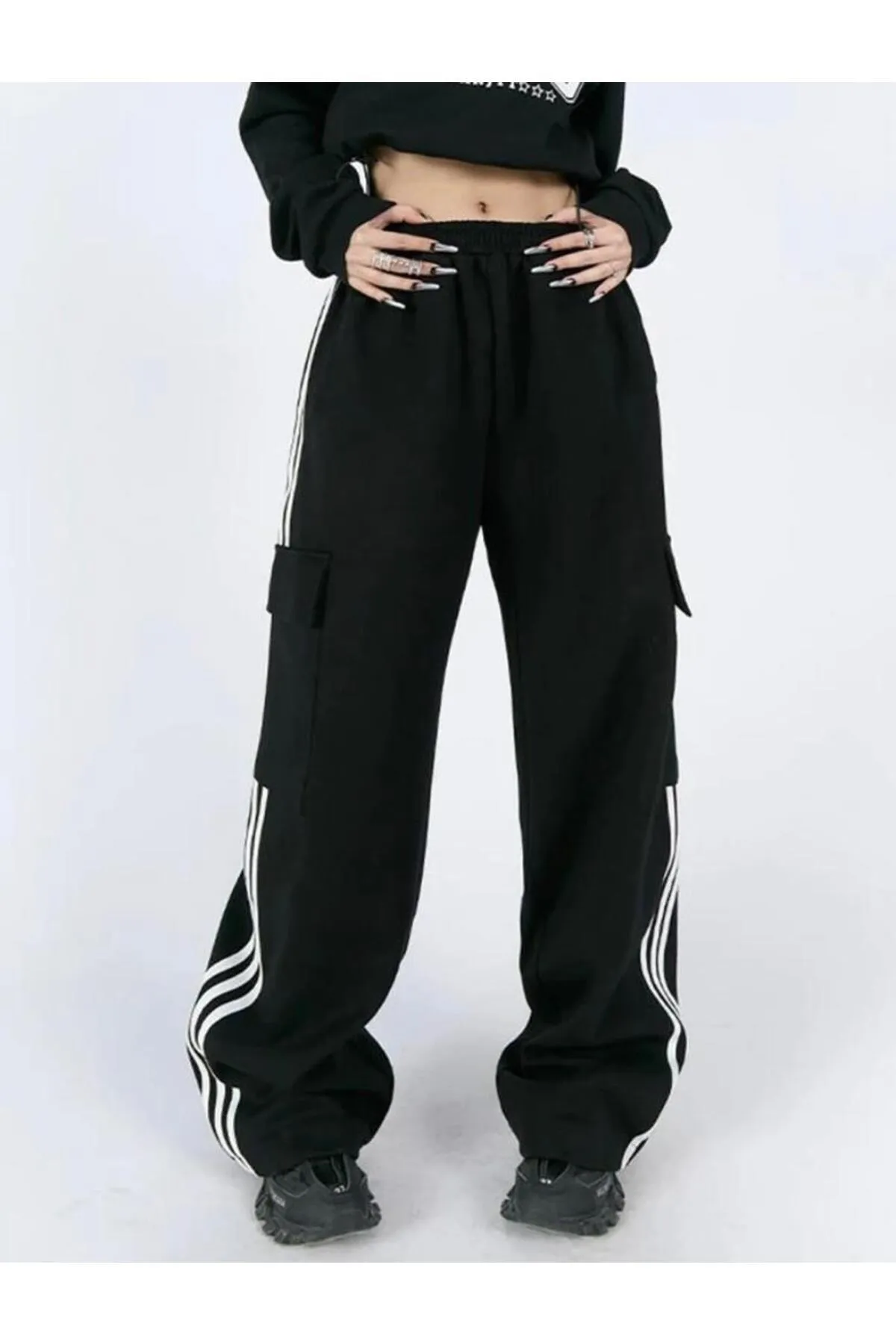 Y2K Kargo Cep Unisex Örme Pantolon