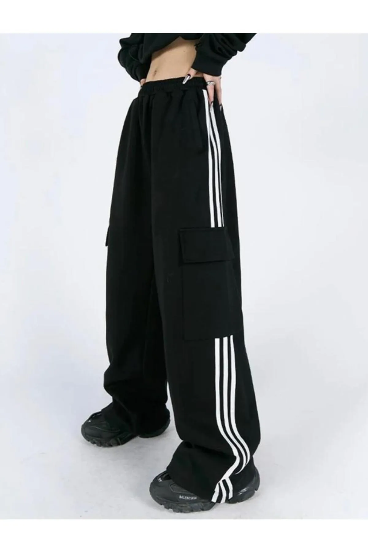 Y2K Kargo Cep Unisex Örme Pantolon