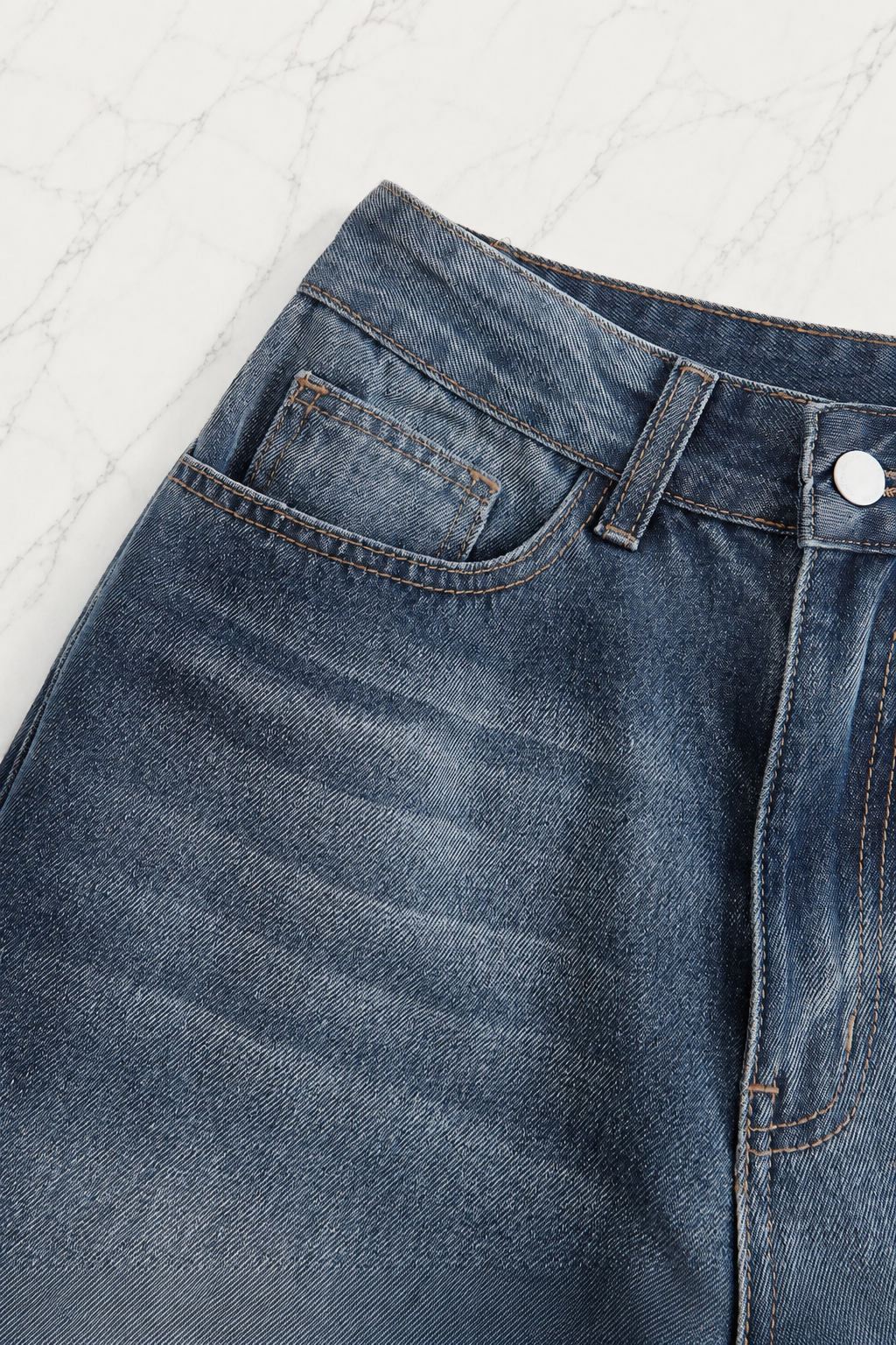 Yeşil Tint Baggy Salaş Cepli Bol Kesim Kot Pantolon