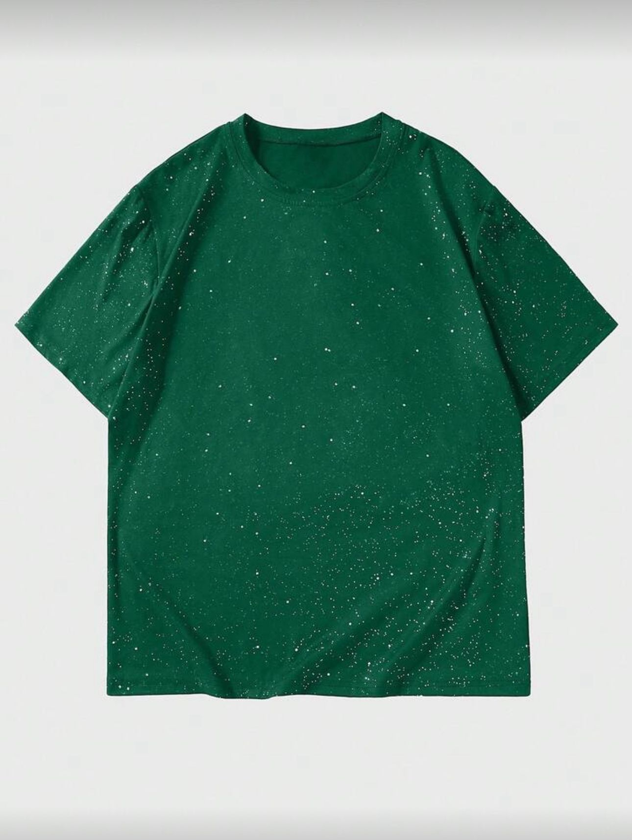 Zümrüt Shine Parıltılı Simli Oversize Unisex T-shirt