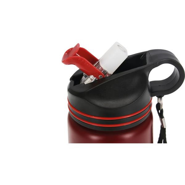 Askılı Kırmızı Çelik Termos 620 ml