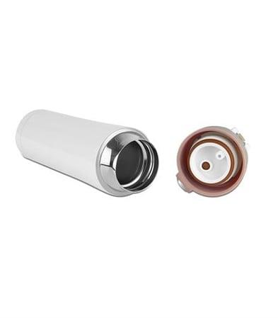 Beyaz Kilitli Çelik Termos 450 ml