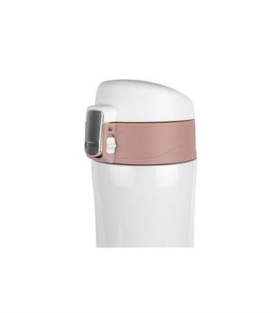 Beyaz Kilitli Çelik Termos 450 ml
