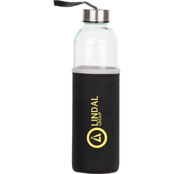 Büyük Boy Kılıflı Cam Matara 750 ml